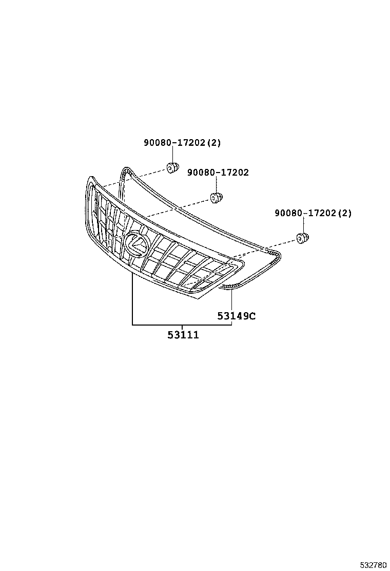  RX330 350 NAP |  RADIATOR GRILLE