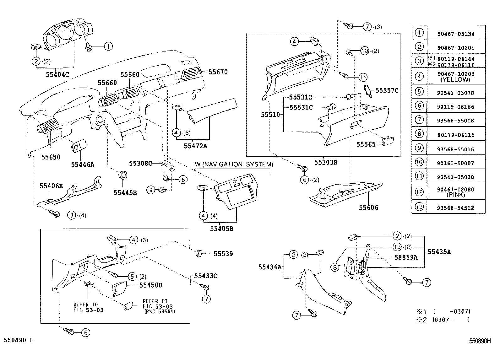  ES300 330 |  INSTRUMENT PANEL GLOVE COMPARTMENT