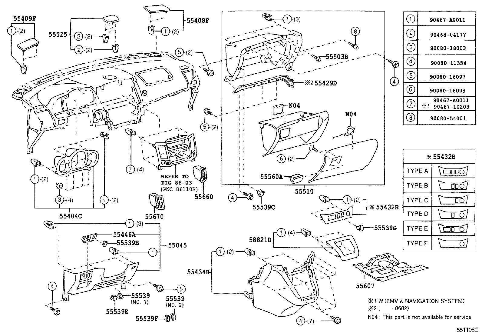  RX330 350 NAP |  INSTRUMENT PANEL GLOVE COMPARTMENT