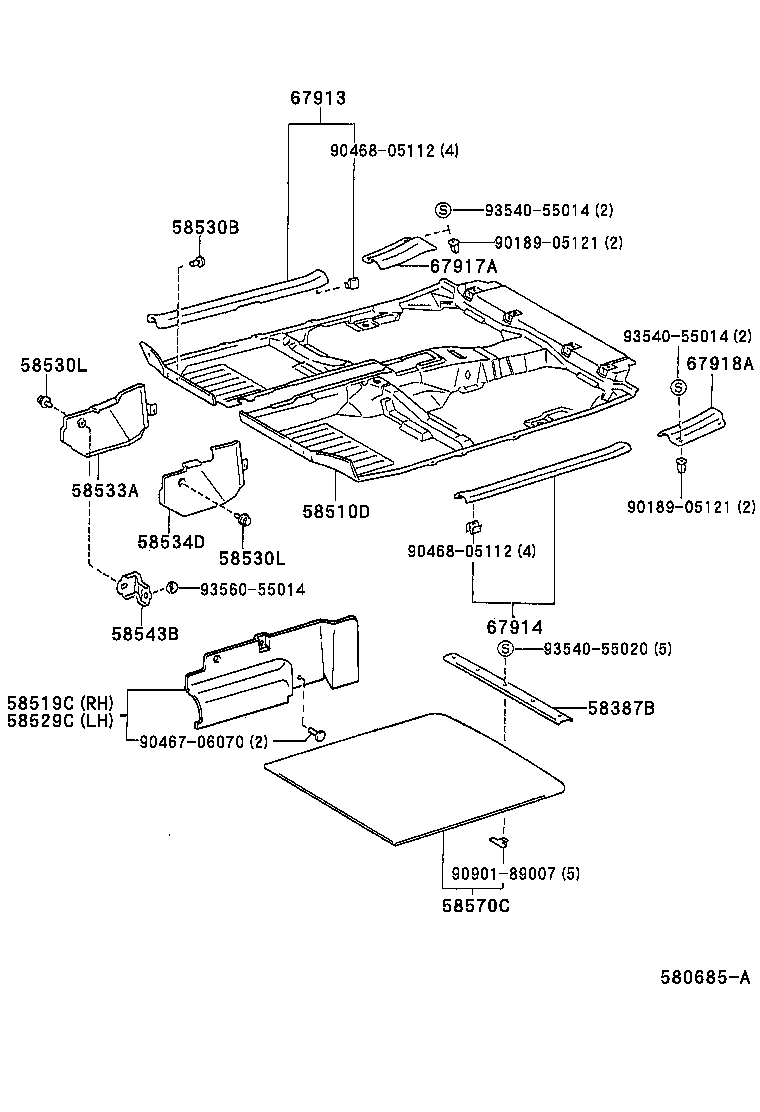  RAV4 EV |  FLOOR MAT SILENCER PAD