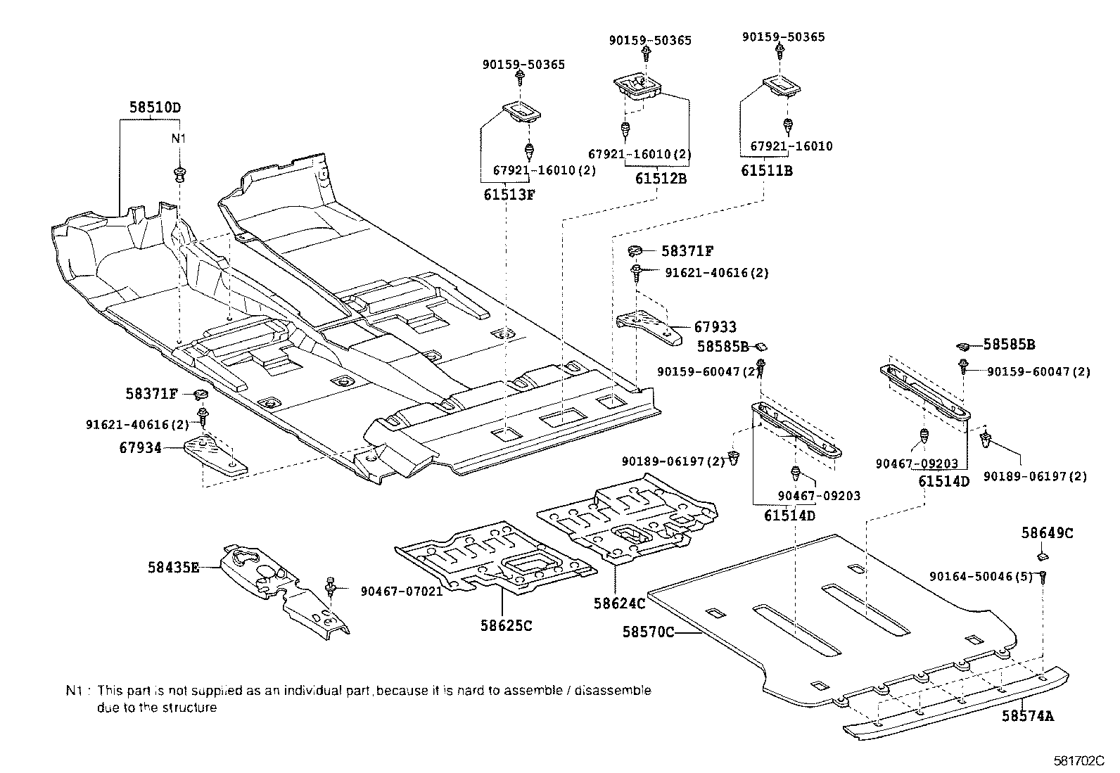  GX470 |  FLOOR MAT SILENCER PAD