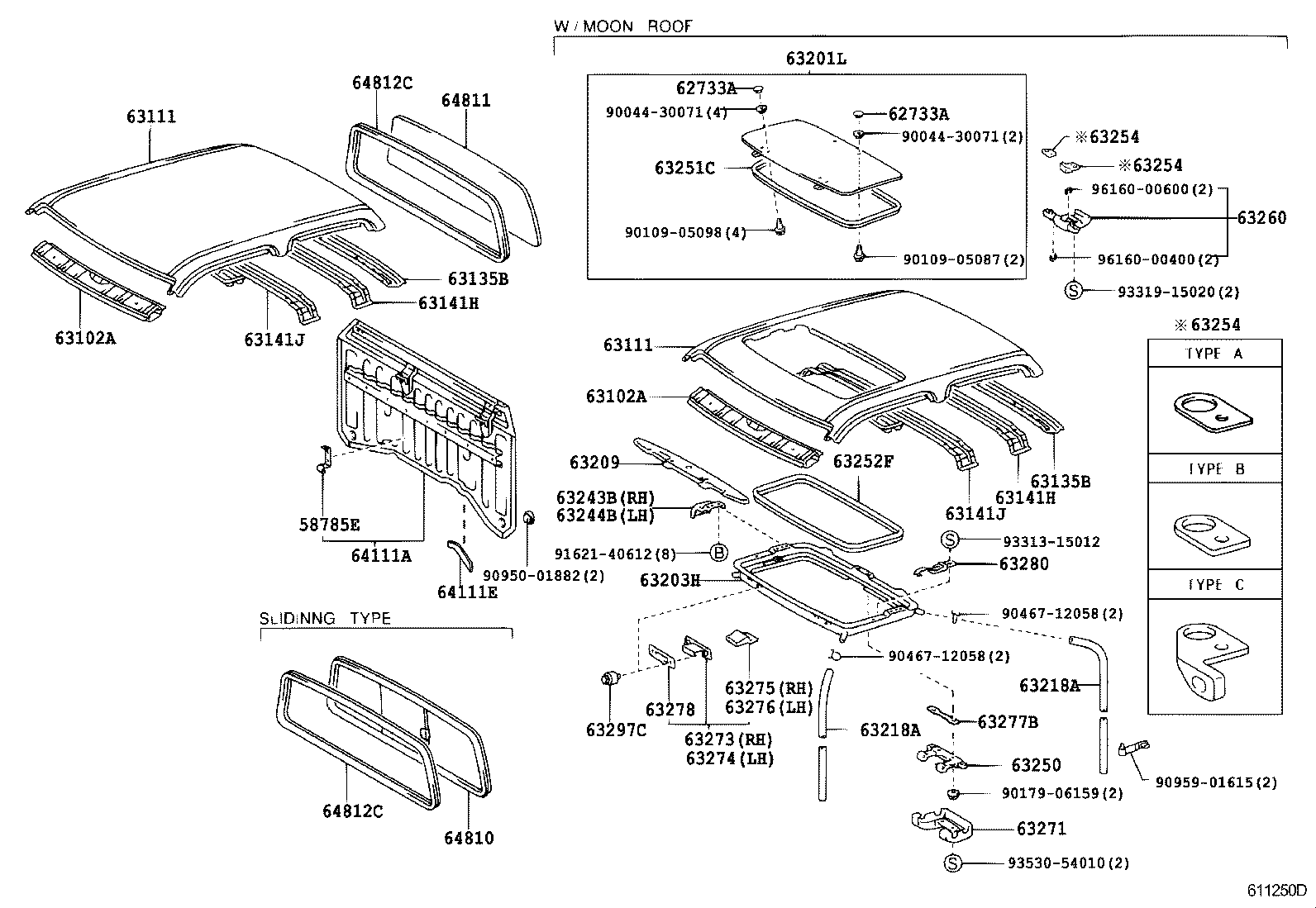  TACOMA |  ROOF PANEL BACK PANEL