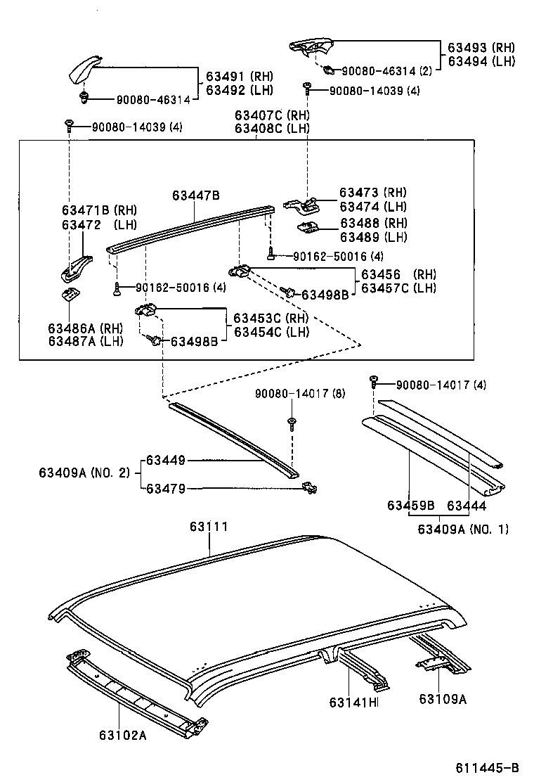  TACOMA |  ROOF PANEL BACK PANEL