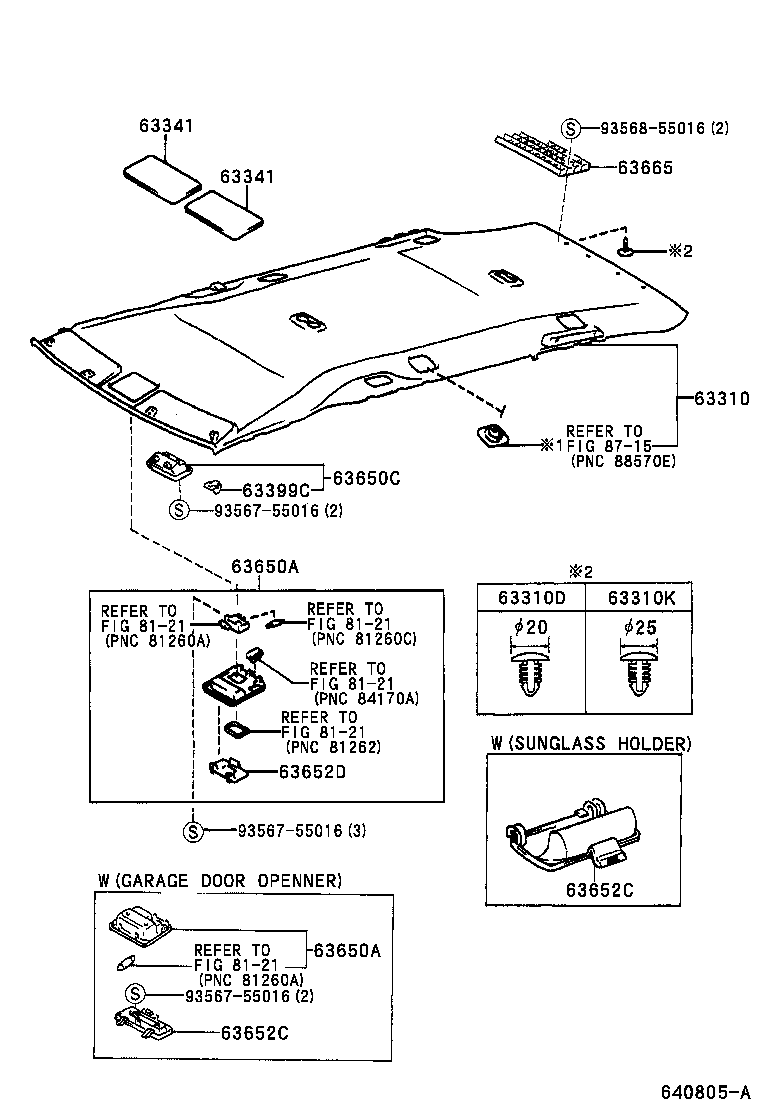  SIENNA |  ROOF HEADLINING SILENCER PAD