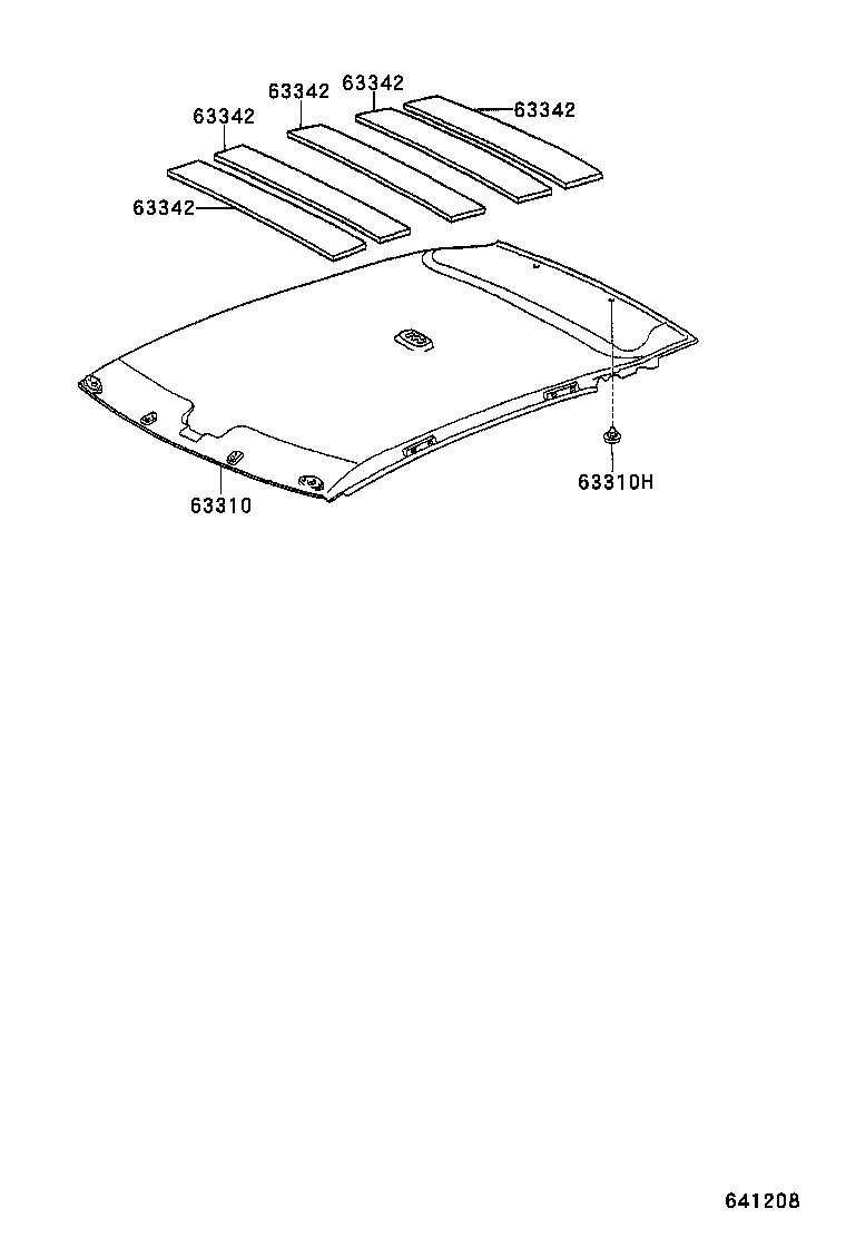  SCION XB |  ROOF HEADLINING SILENCER PAD