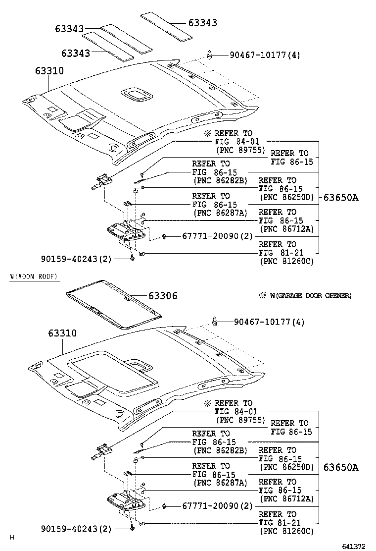  ES300 330 |  ROOF HEADLINING SILENCER PAD