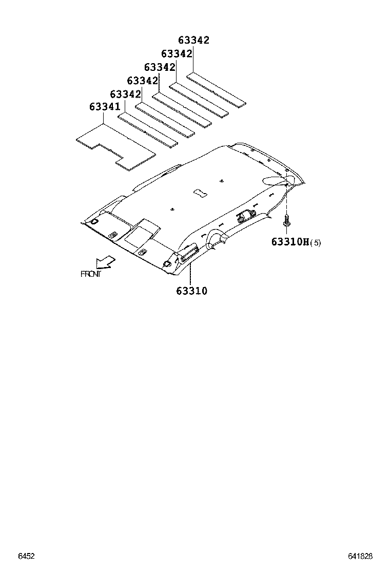  RUSH |  ROOF HEADLINING SILENCER PAD