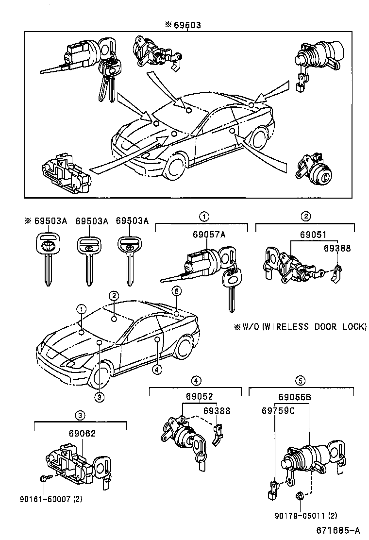  CELICA |  LOCK CYLINDER SET