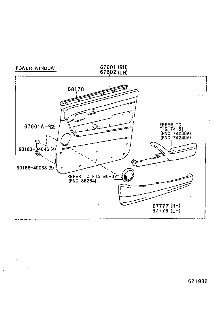  LAND CRUISER 80 |  FRONT DOOR PANEL GLASS