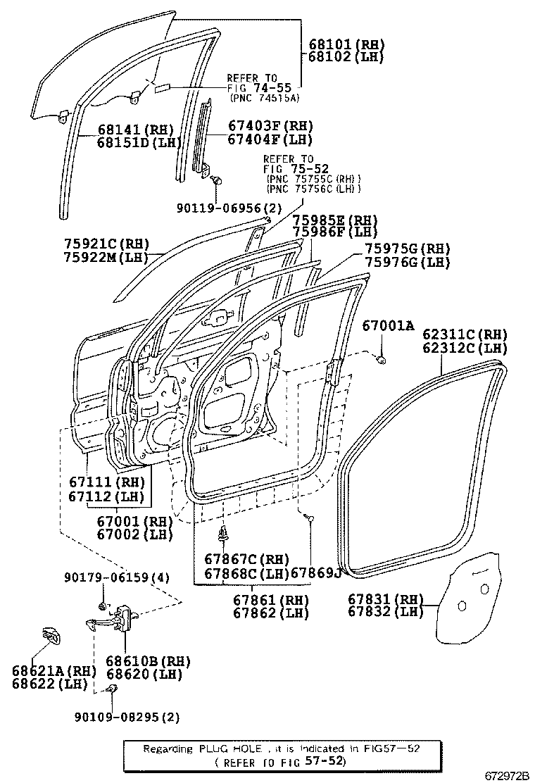  GX470 |  FRONT DOOR PANEL GLASS