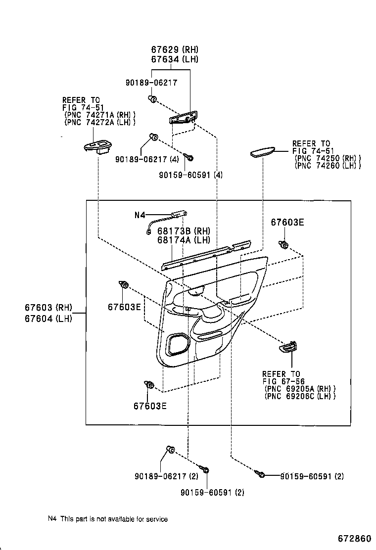  GX470 |  REAR DOOR PANEL GLASS