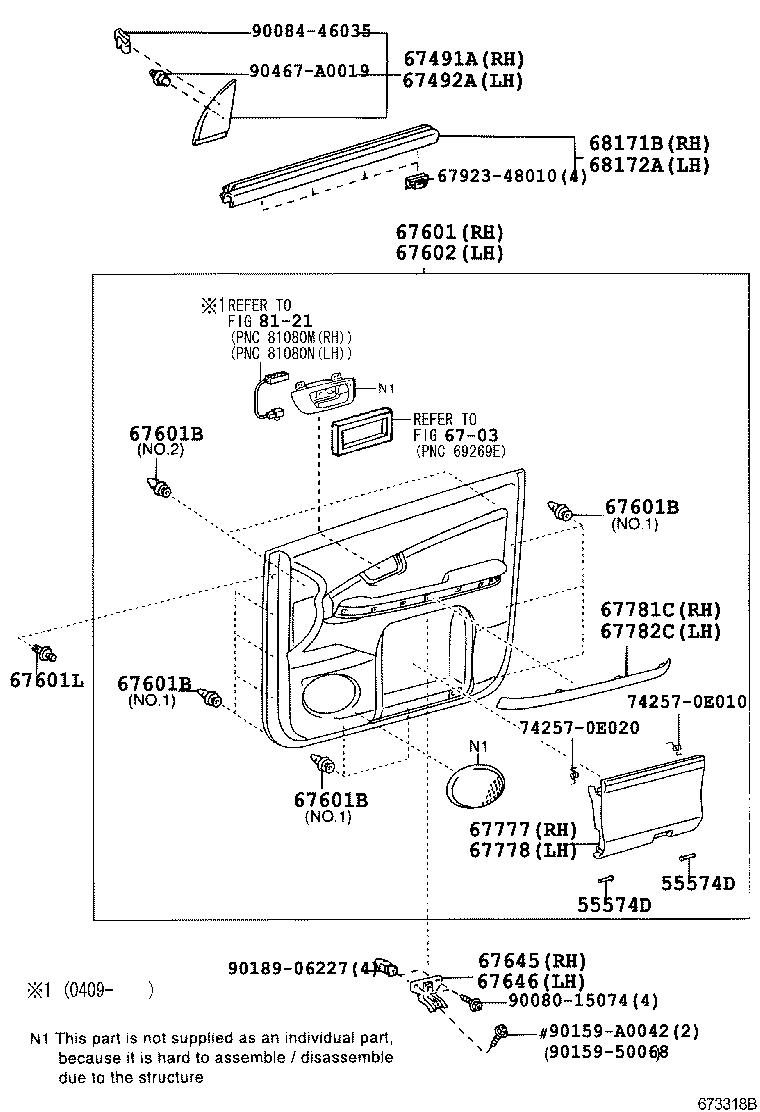  RX330 350 NAP |  FRONT DOOR PANEL GLASS