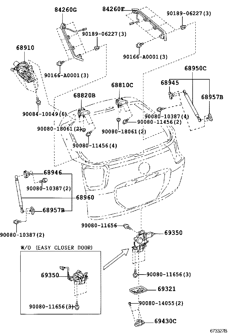  RX330 350 NAP |  BACK DOOR LOCK HANDLE