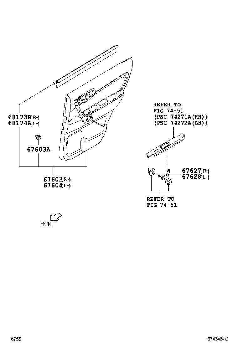  RUSH |  REAR DOOR PANEL GLASS