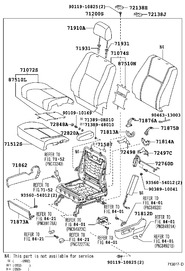  TUNDRA |  SEAT SEAT TRACK