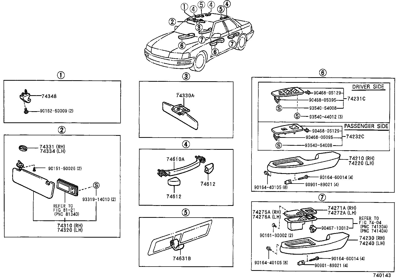  LS400 |  ARMREST VISOR