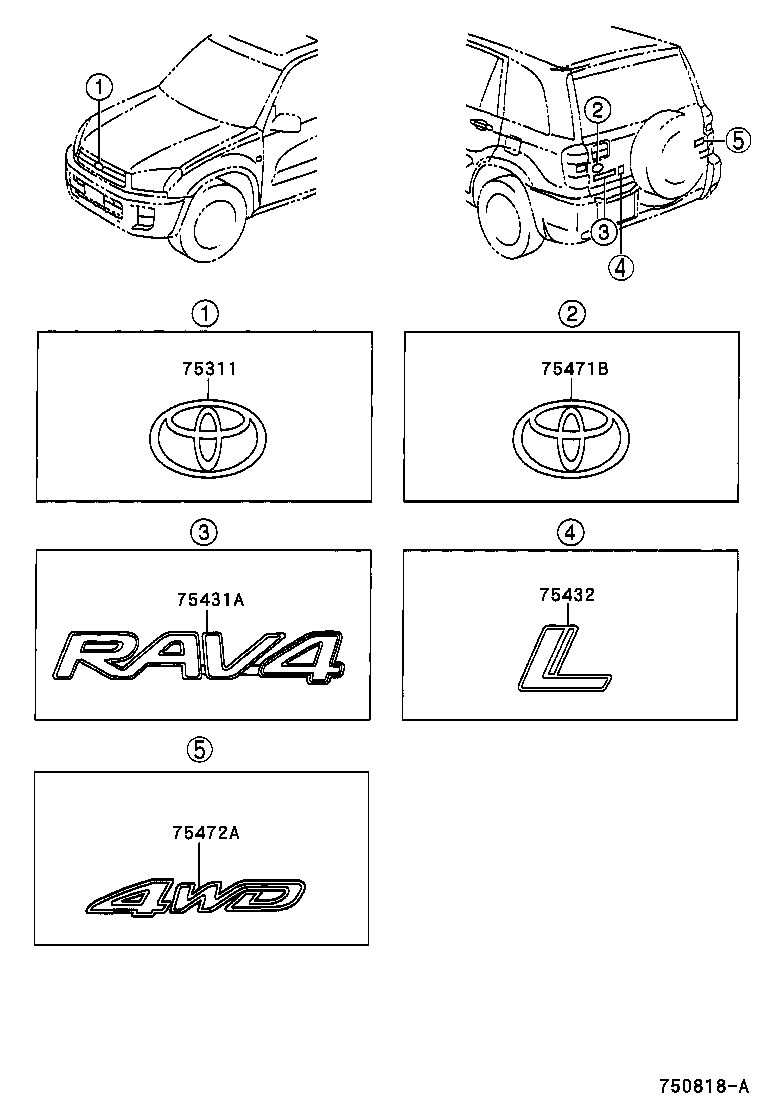  RAV4 |  EMBLEM NAME PLATE