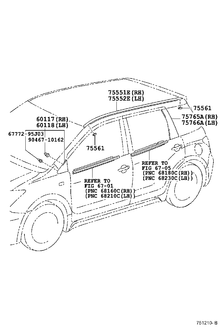  SCION XA |  SIDE MOULDING