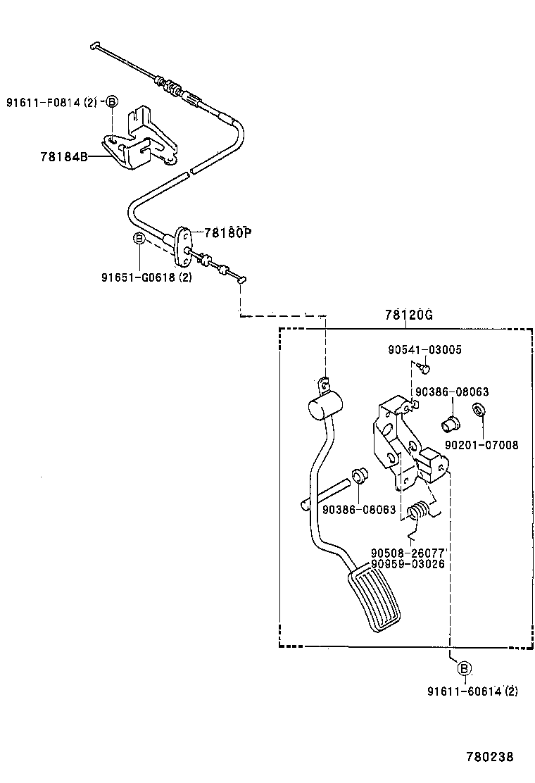  HILUX 2WD |  ACCELERATOR LINK