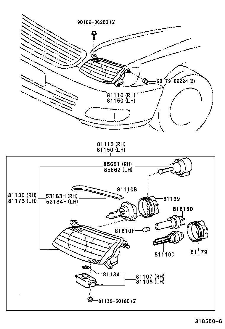  LS400 |  HEADLAMP