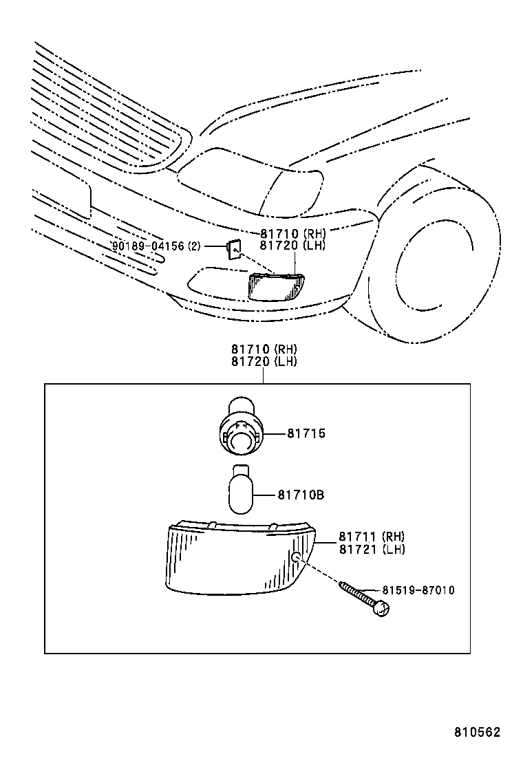  LS400 |  FRONT MARKER LAMP