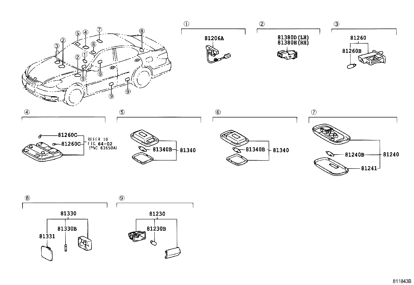  ES300 330 |  INTERIOR LAMP