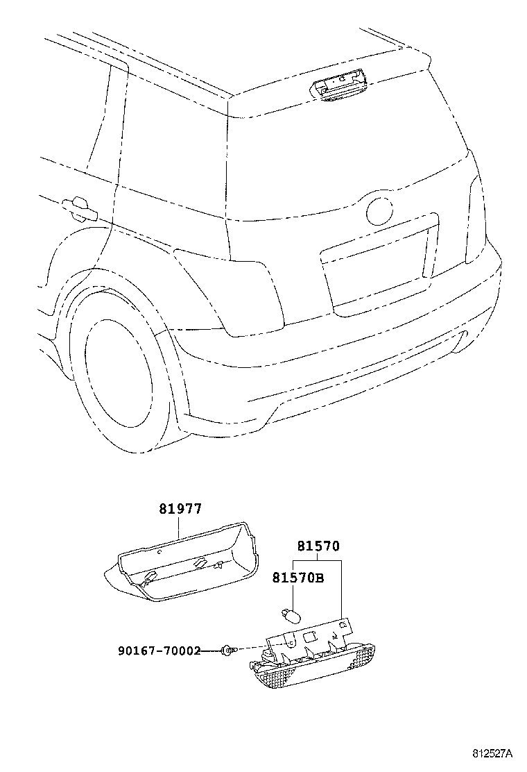  SCION XA |  CENTER STOP LAMP