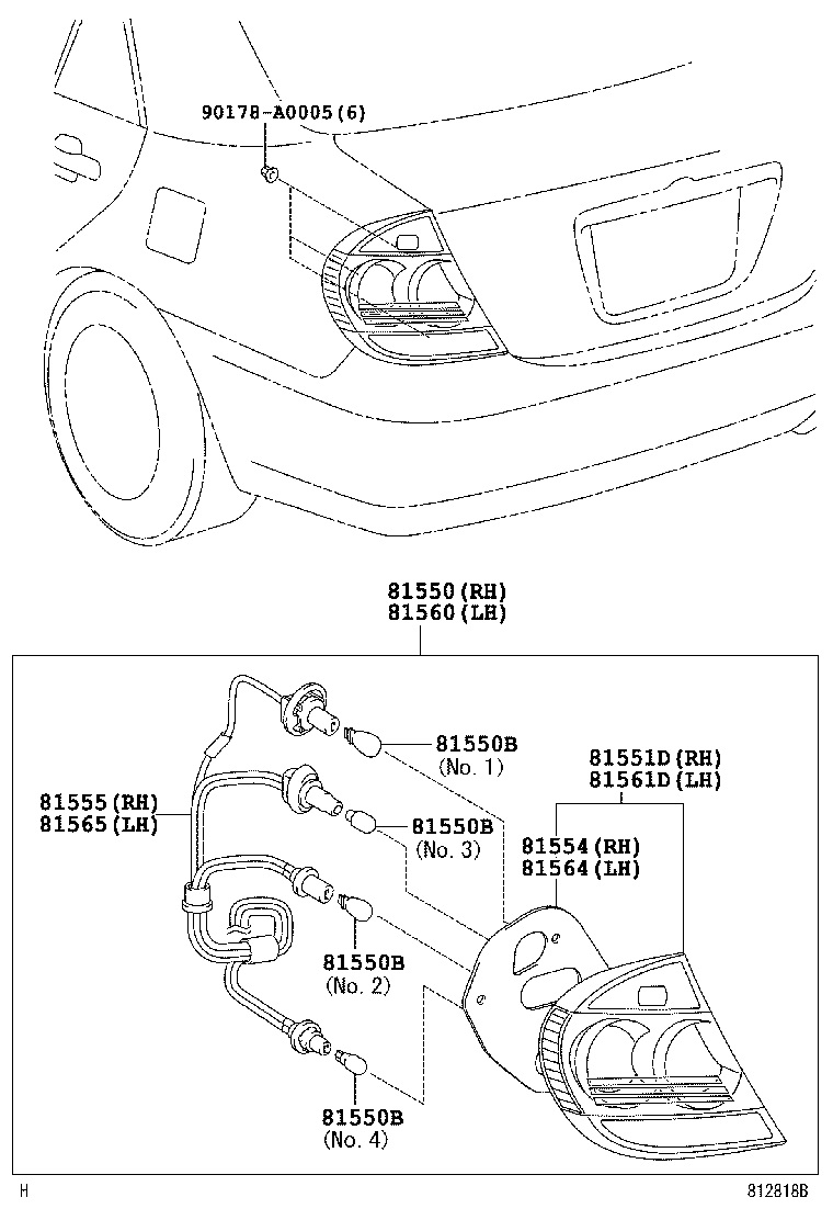  CAMRY NAP |  REAR COMBINATION LAMP