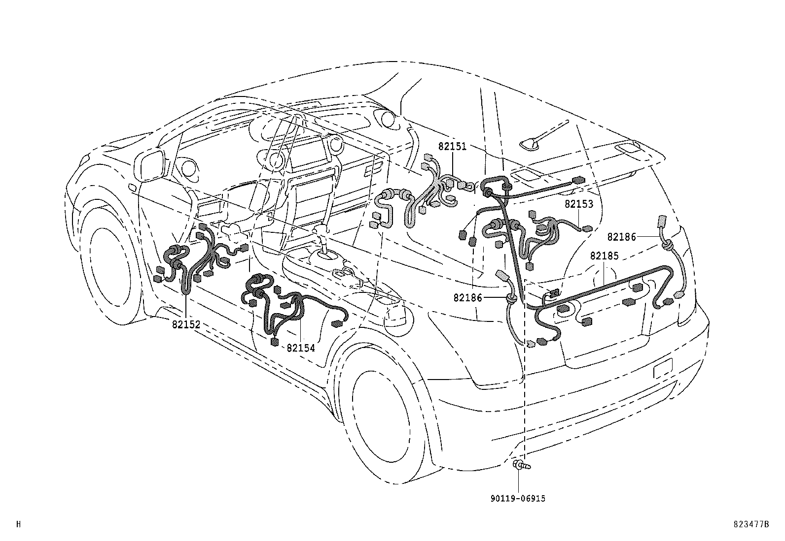  SCION XA |  WIRING CLAMP