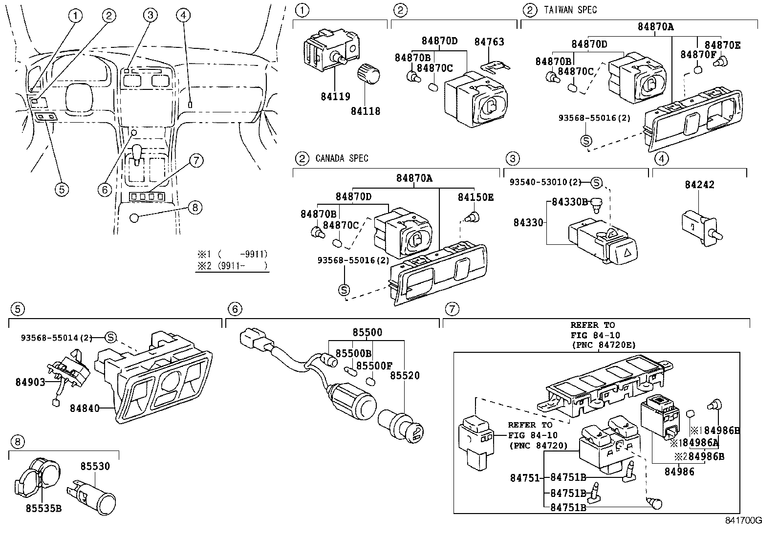  GS300 400 430 |  SWITCH RELAY COMPUTER