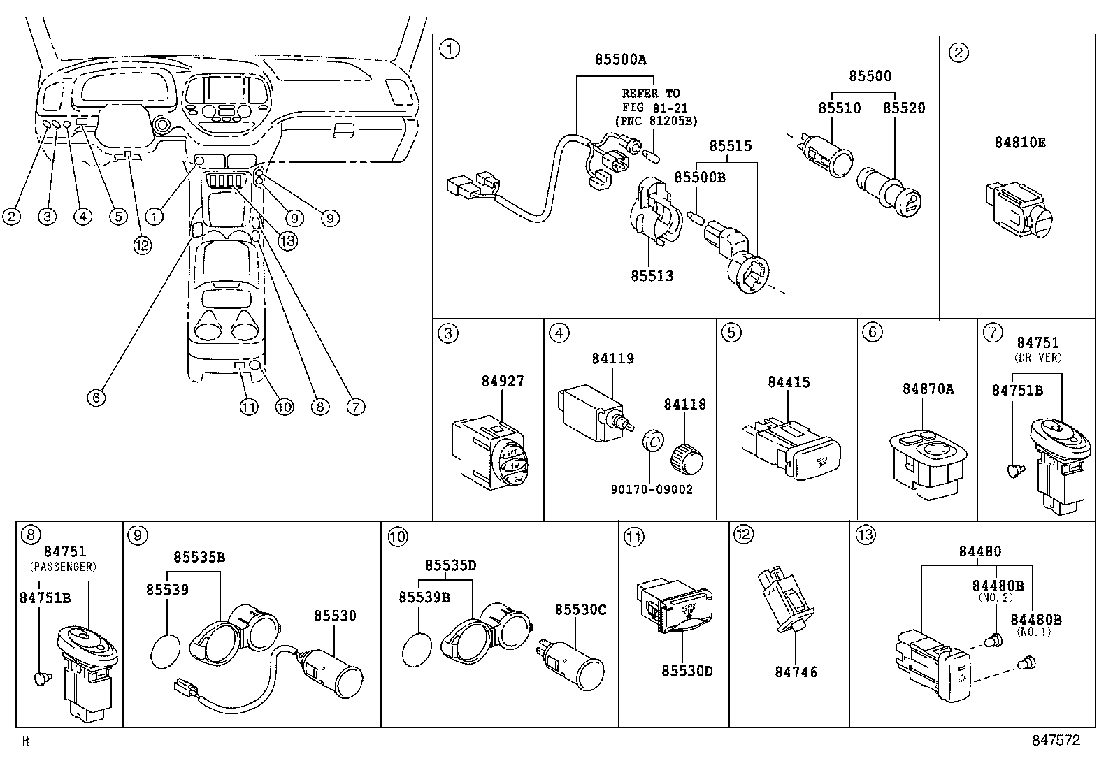  SEQUOIA |  SWITCH RELAY COMPUTER