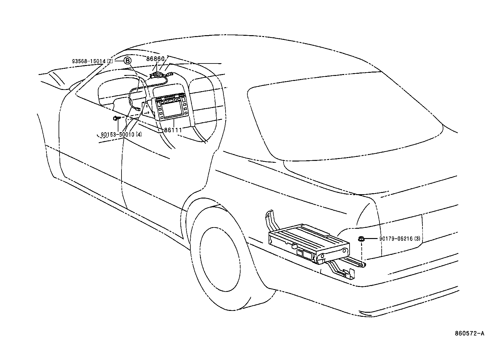  LS400 |  NAVIGATION FRONT MONITOR DISPLAY