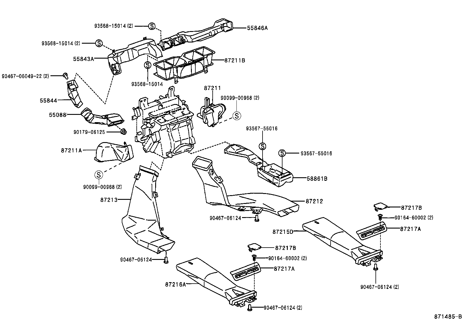  GS300 400 430 |  HEATING AIR CONDITIONING CONTROL AIR DUCT