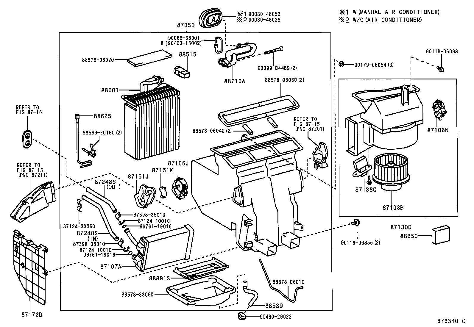  CAMRY NAP |  HEATING AIR CONDITIONING COOLER UNIT