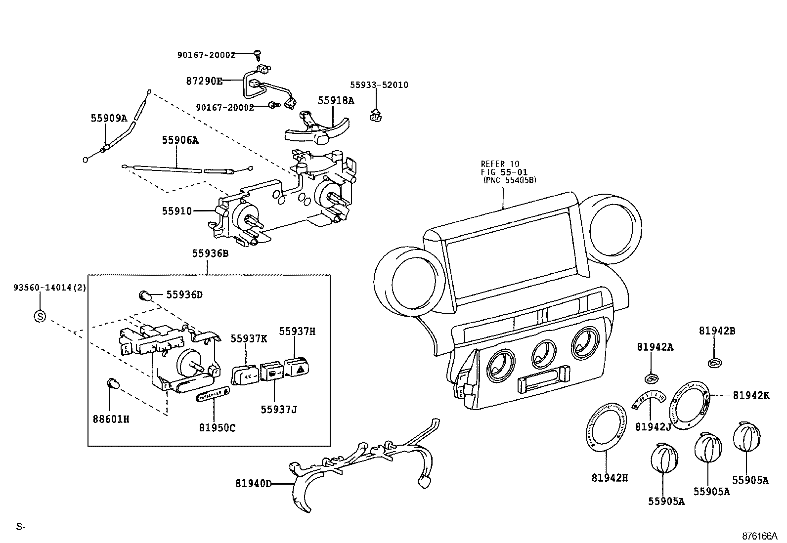  SCION XA |  HEATING AIR CONDITIONING CONTROL AIR DUCT