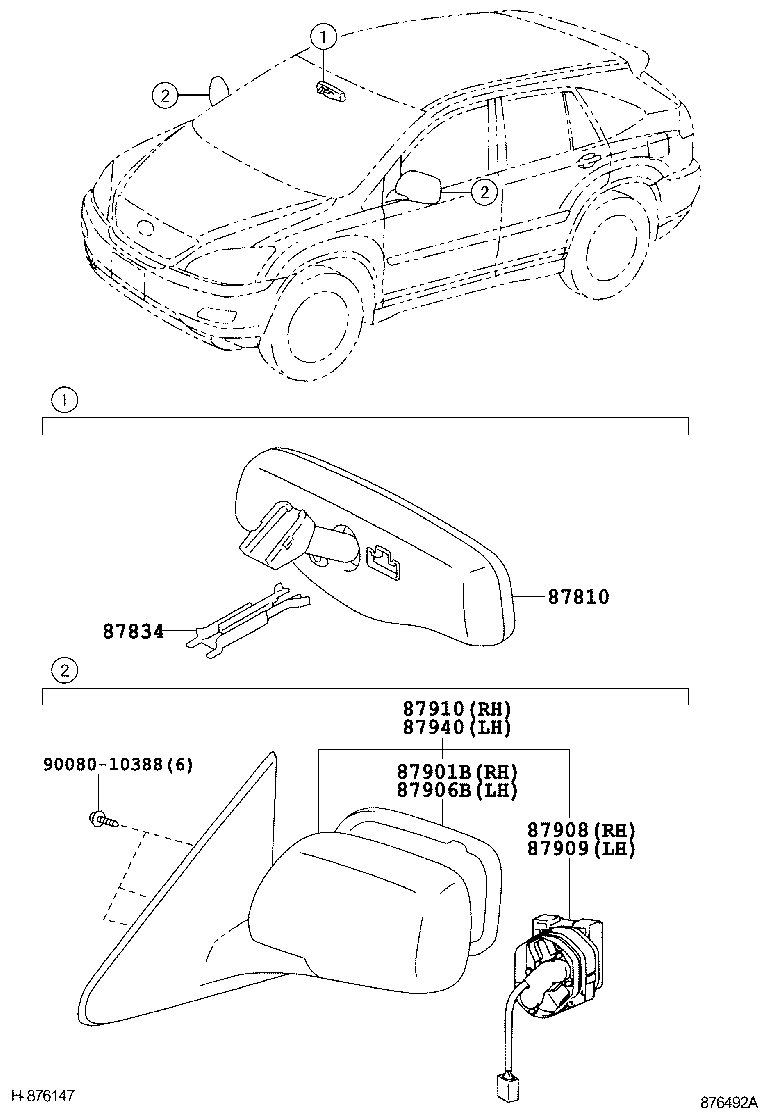  RX330 350 NAP |  MIRROR