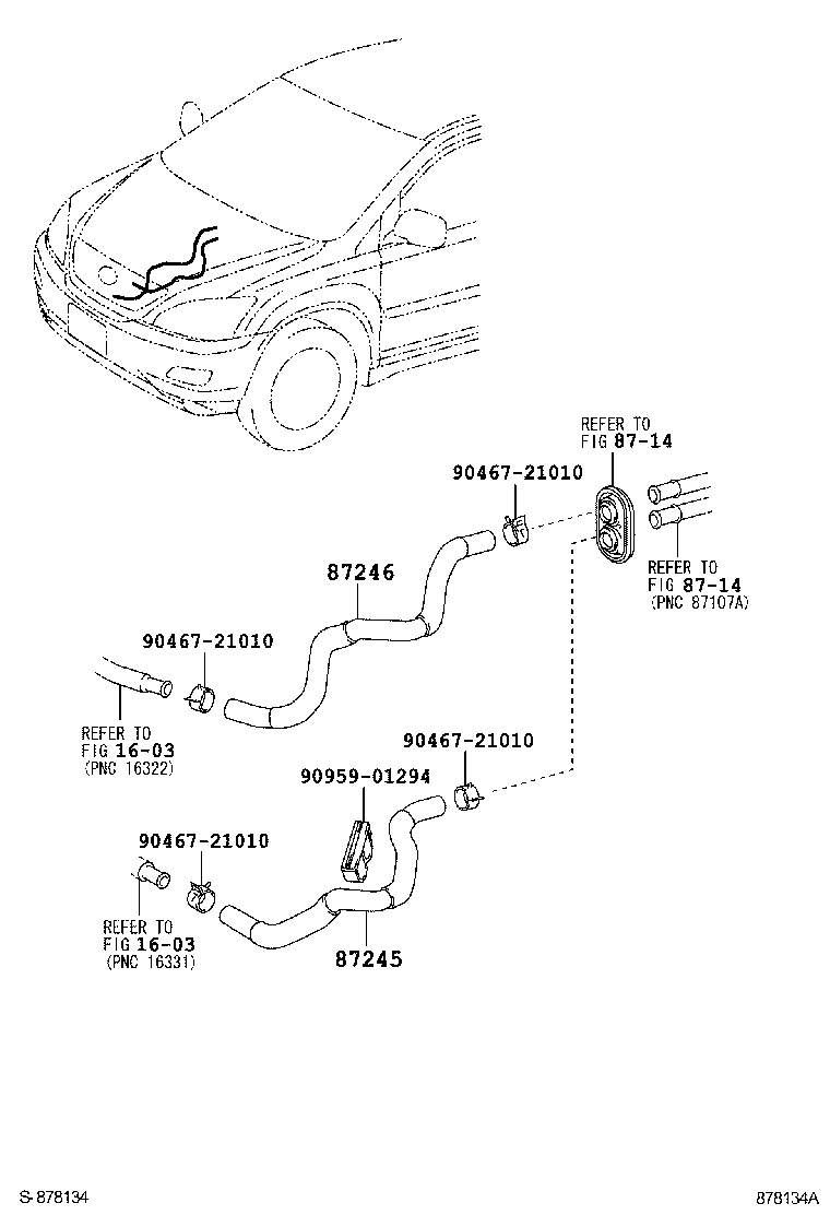  RX330 350 JPP |  HEATING AIR CONDITIONING WATER PIPING