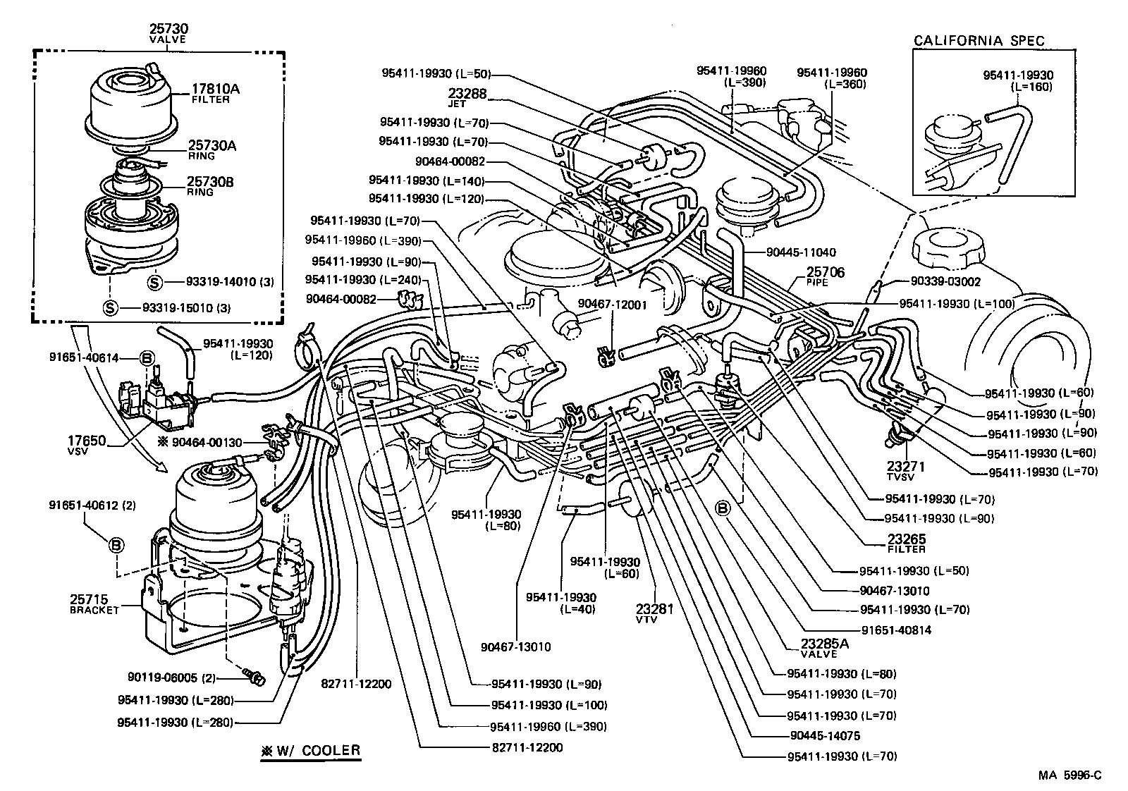  TERCEL |  VACUUM PIPING