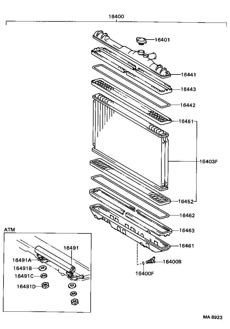  TERCEL |  RADIATOR WATER OUTLET