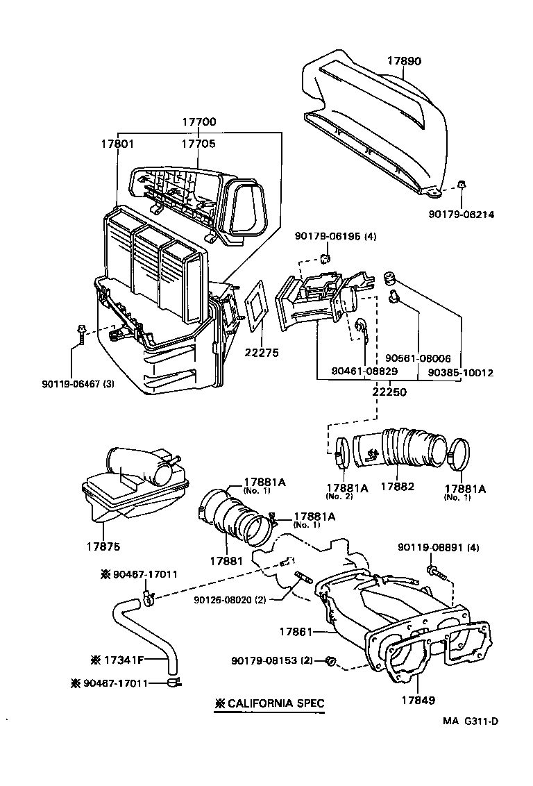  GS300 |  AIR CLEANER