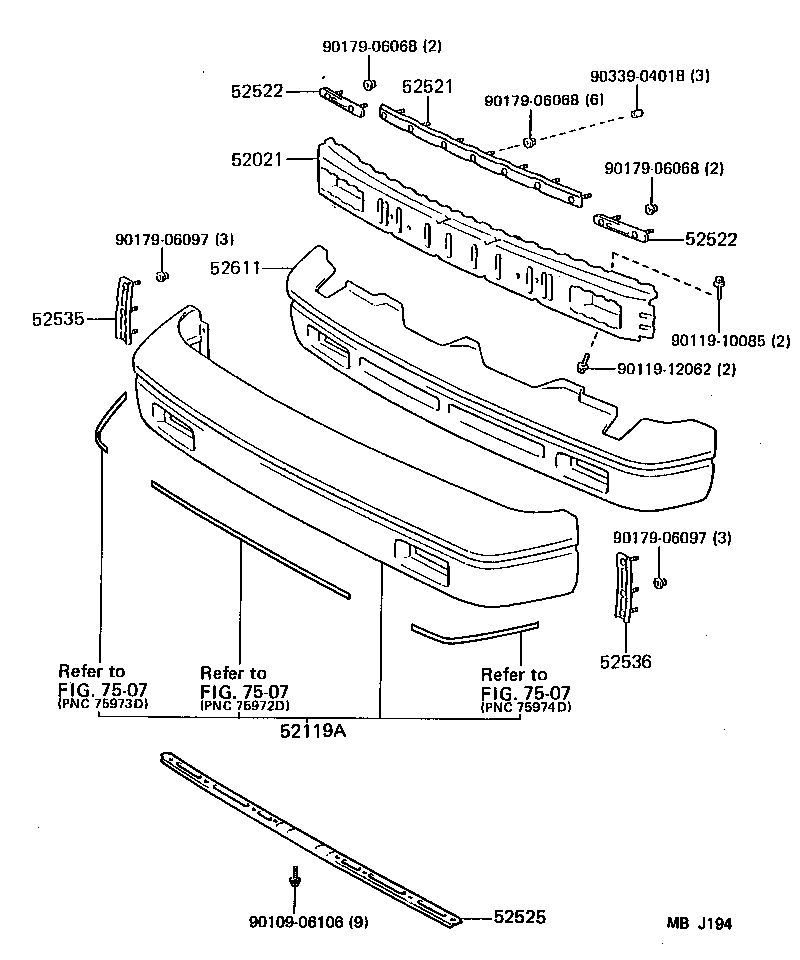  MR2 |  FRONT BUMPER BUMPER STAY