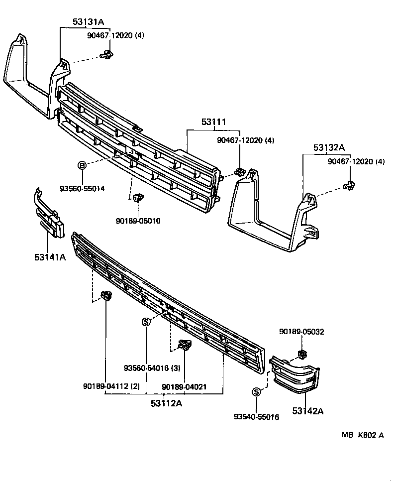  TERCEL |  RADIATOR GRILLE