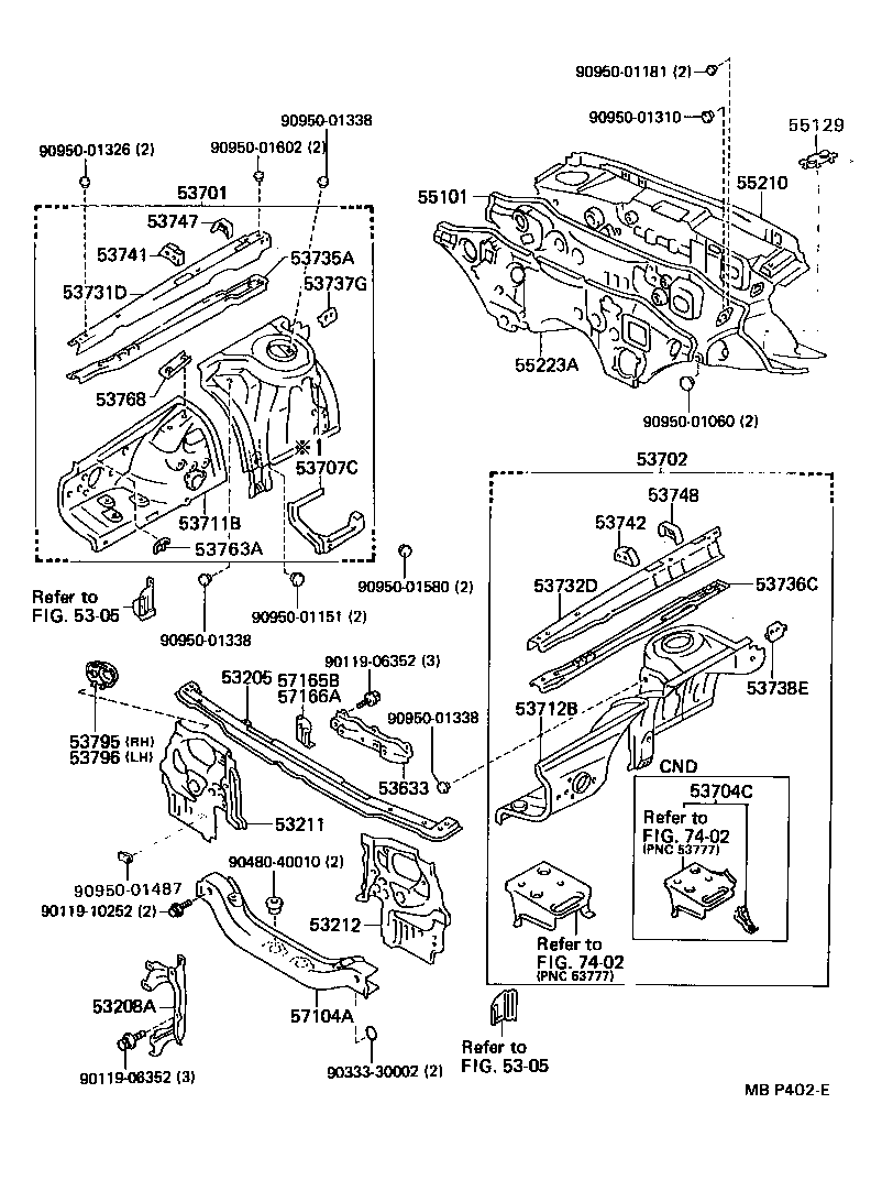  CRESSIDA |  FRONT FENDER APRON DASH PANEL