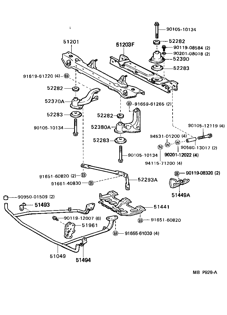  VAN |  SUSPENSION CROSSMEMBER UNDER COVER