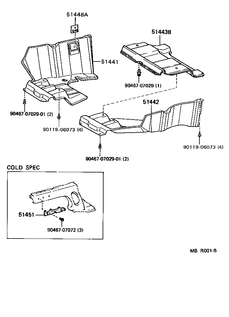  TERCEL |  SUSPENSION CROSSMEMBER UNDER COVER