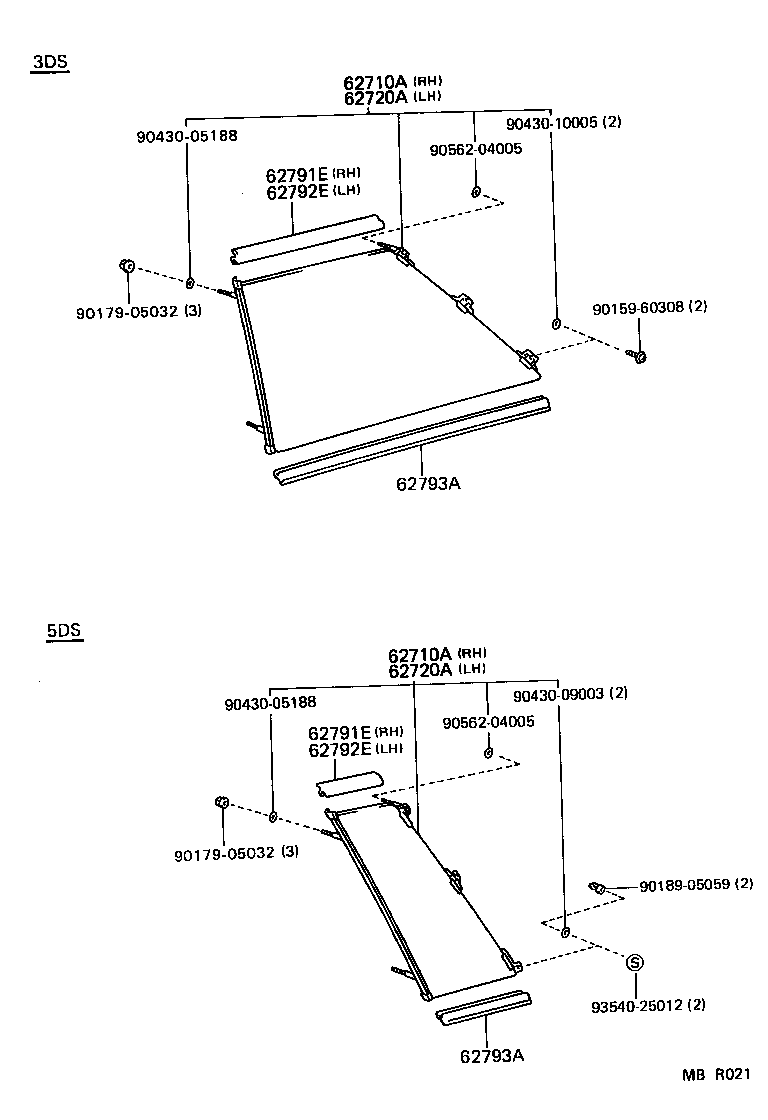  TERCEL |  QUARTER WINDOW