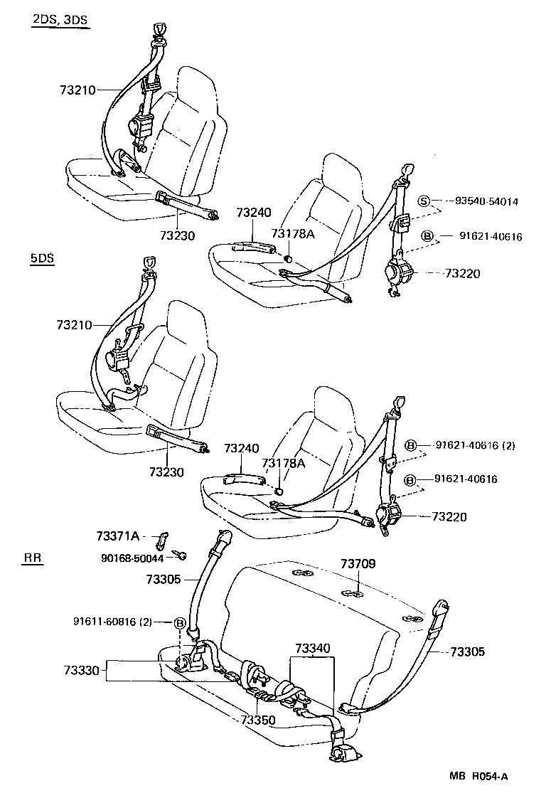  TERCEL |  SEAT BELT CHILD RESTRAINT SEAT