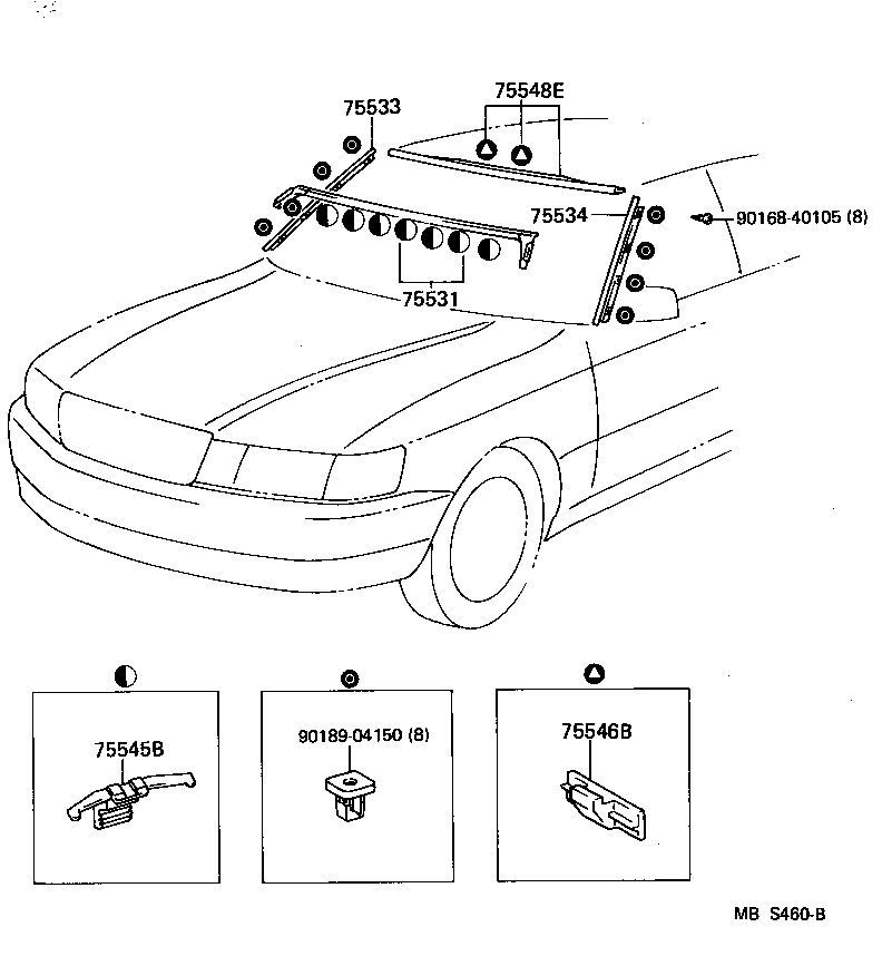  LS400 |  FRONT MOULDING