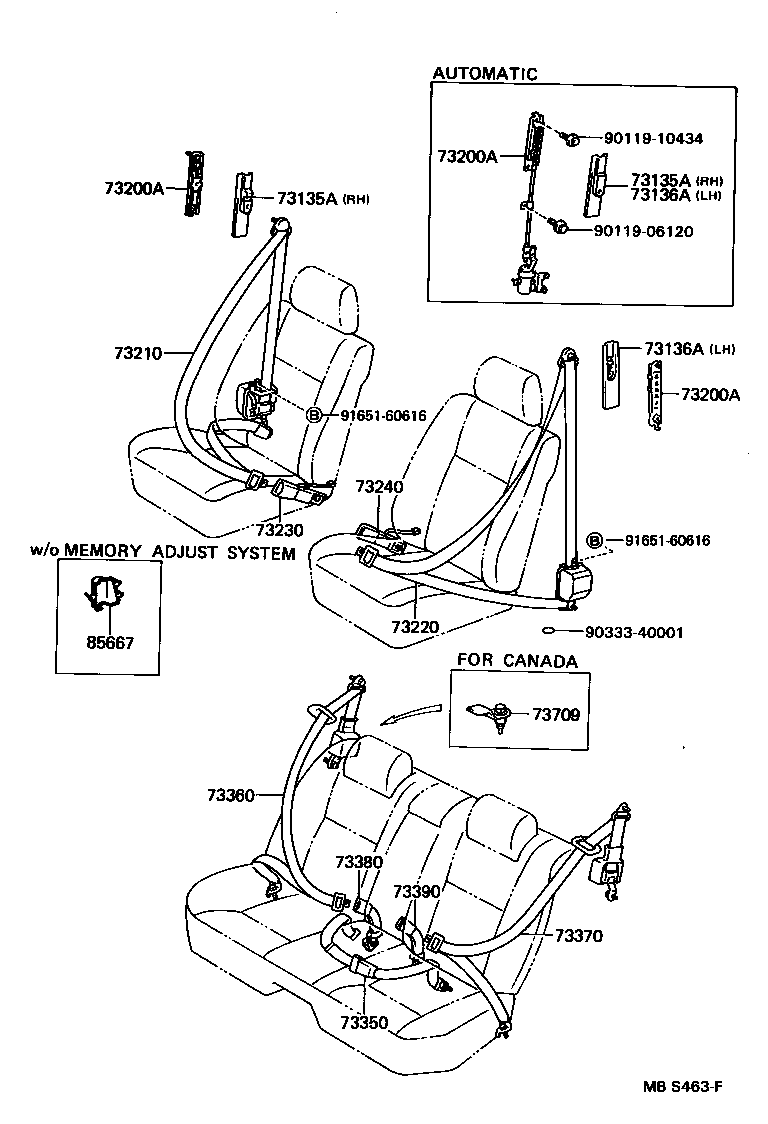  LS400 |  SEAT BELT CHILD RESTRAINT SEAT