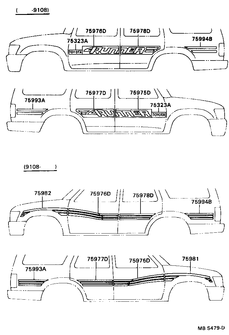  4 RUNNER TRUCK |  BODY STRIPE